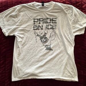 White Graphic Men's Shirt - Minnesota Gophers Hockey Pride On Ice